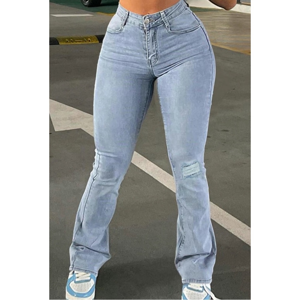 Light Blue Women's Flare Jeans